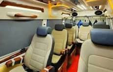 Tempo Traveller interior seating - PawanPutra Travel
